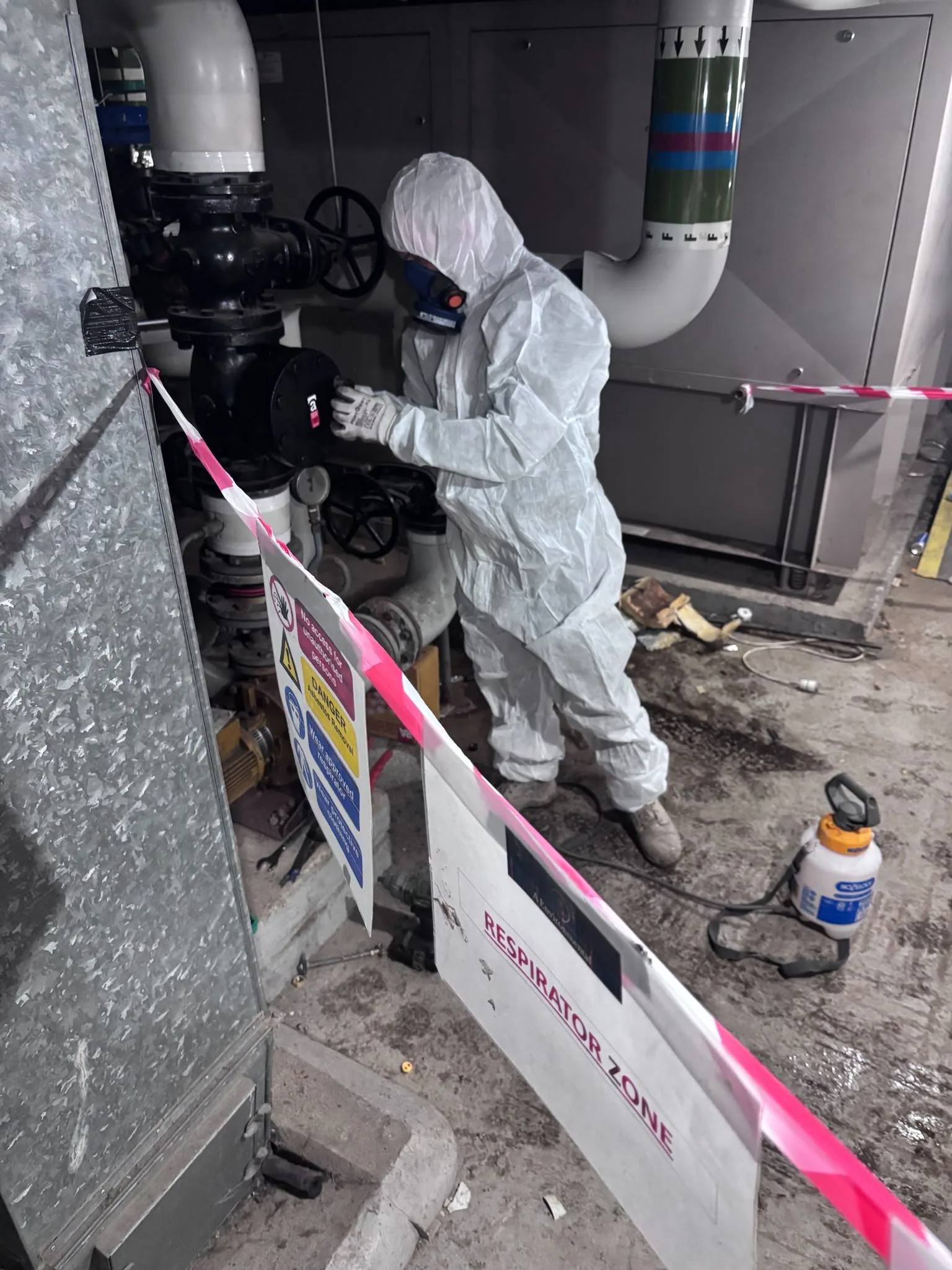Asbestos artex removal from concrete soffit in Bellingham