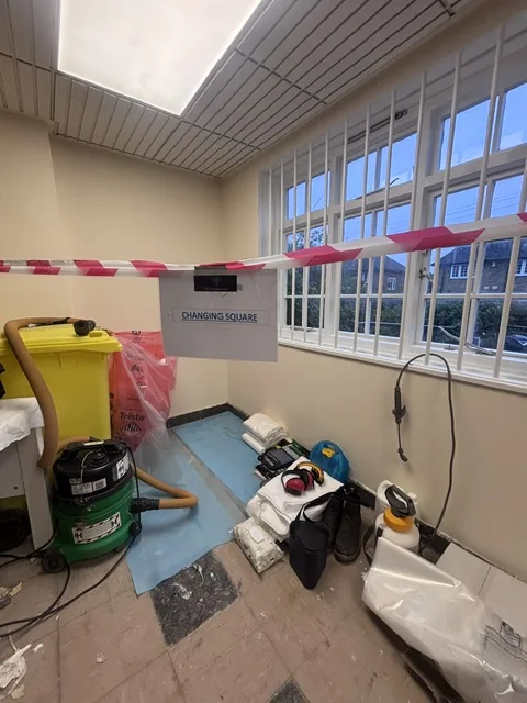 Asbestos floor tile and bitumen removal in Bellingham